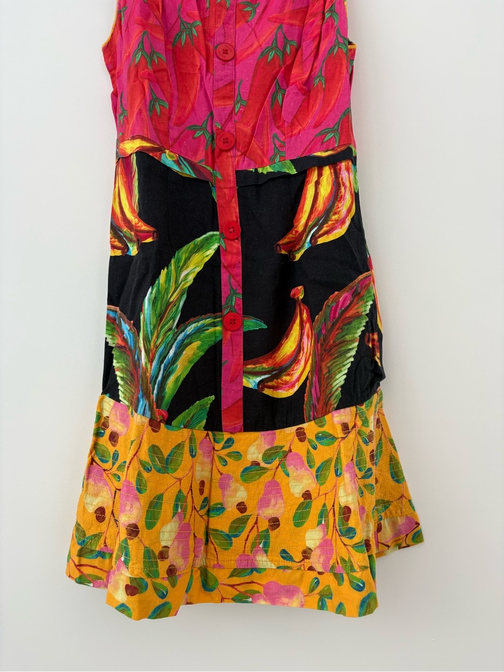 Farm Rio Cashews Chilli Bananas Linen Mini Dress M - Picture 3 of 16